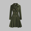 Classy Double Button Long Sleeve Coat for Modern Sophisticates
