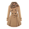 Vintage Flair Trench Coat with Faux Fur Detailing