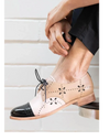Lace-Up Closed Toe Loafers for Women with Decorative Cutout Detailing