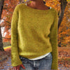 Cozy Green Knitted Jumper with Boat Neck for Women