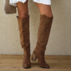 Knee-High Block Heel Women's Boots