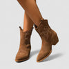 Ankle High Comfortable Western Boots with Orthopaedic Insole