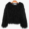 Gleamond | Women's Faux Fur Coat with Long Sleeves and Textured Finish