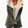 High Collar Women's Jacket with Full-Length Front Zip and Pockets