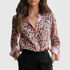 Women's Elegant Snake Skin Print Blouse for Versatile Style