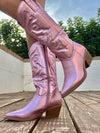 Women’s Chic Western Boots with Block Heel and Pointed Toe