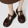 Gleamond | Women's Mary Jane Shoes with T-Bar Strap and Chunky Platform Sole