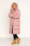 Gleamond | Women's Long Padded Puffer Jacket with Hood for Winter