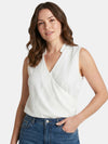 Gleamond | Women's Sleeveless Wrap Blouse Elegant V-Neck Top