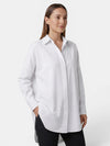 Gleamond | Women's Oversized Cotton Shirt with Classic Collar