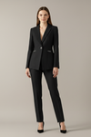 Women's One Button Blazer Set with Straight Trousers