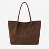 Spacious Soft Suede Tote Bag for Effortless Everyday Elegance
