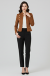 Stand Collar Button Detail Women's Blazer for Everyday Wear