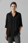 Collared Women’s Blouse with Button Front and Long Sleeves