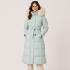 Women's Water-Resistant Puffer Parka with Fur-Trimmed Hood and Loose Fit