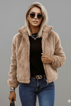 Textured Women's Jacket with Zipper for Everyday Wear