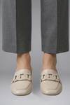 Refined Women's Leather Loafers with Slip-On Design and Decorative Vamp Strap