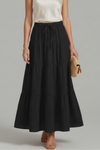 Women’s Floor-Length Tiered Maxi Skirt with Elastic Waistband