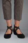 Women's Slip-On Orthopaedic Flat Shoes with Flexible Straps and Low Wedge Sole for Daily Comfort