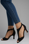 Women's Lightweight Orthopaedic Heels with Peep Toe and Cutout Side Panels for Comfortable All-Day Wear