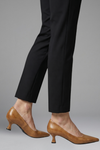 Refined Women's Orthopaedic Heels with Pointed Toe and Low Flared Heel for Office Wear