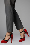 Elegant Women's Orthopaedic Heels with T-Strap and Platform Sole for Formal Wear