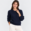 Textured Cable Knit Sweater for Effortless Relaxed Style