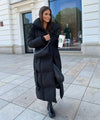Women's Elegant Long Winter Coat with Belt for Warmth and Style