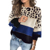Women's Bold Color-Block Knit Sweater for Effortless Style and Comfort