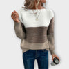 Women's Relaxed Fit Patchwork Jumper for Effortless Winter Style