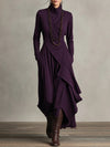 Women's Elegant High-Neck Maxi Dress for Effortless Sophistication