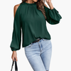 Gleamond | Women's Off-Shoulder Blouse with Puff Sleeves