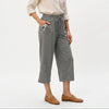 Women's Airy 3/4-Length Culottes with Elastic Waistband and Pockets