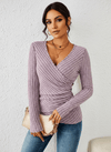 Elegant Long Sleeve V-Neck Top for Women