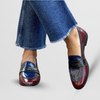 Gleamond | Women's Two-Tone Loafers with Slip-On Design