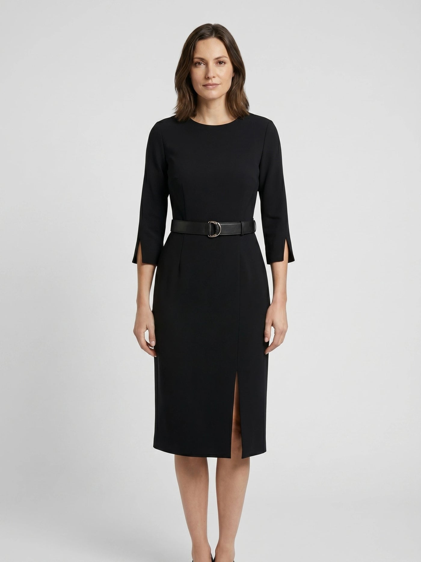 black midi pencil dress Gleamond round1 OutfitIdeas's Birthday Collection on SIZE:2 A fabulous 1960s style