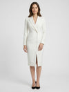 Gleamond | Women's Tailored Blazer Midi Dress with Button Front and Peak Lapels