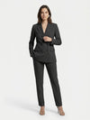 Gleamond | Tailored Suit Set with Double Breasted Blazer and Slim Trousers