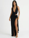 Gleamond | Women Halter Skirt Set With Wrap Detail
