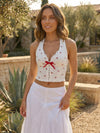 Gleamond | Women’s Halter Knit Cami Top for Summer