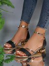 Gleamond | Women’s Orthopaedic Sandals Support Comfort Ankle Strap Low Heel