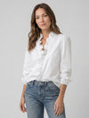 Gleamond | Women’s Ruffle V Neck Blouse Elegant Long Sleeve Top