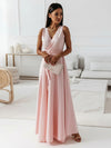 Gleamond | Women’s Wrap Maxi Dress Sleeveless Elegant Wedding Guest Dress