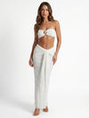 Gleamond | Women Textured Skirt Set With Shell Detail