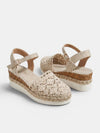 Gleamond | Women's Espadrille Wedge Sandals with Ankle Strap and Closed Toe