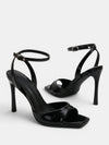 Gleamond | Women's Ankle Strap Sandals with Square Toe and Stiletto Heel