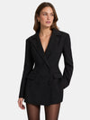 Gleamond | Women's Blazer Dress with Double Breasted Button Front and Lapel Collar