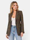 Gleamond | Women's Blazer with Notch Lapel and Single Button Fastening