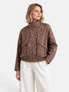 Gleamond | Women's Bomber Jacket with High Neck and Flap Pockets