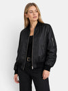 Gleamond | Women's Bomber Jacket with Zip Fastening and Sleeve Zip Pocket